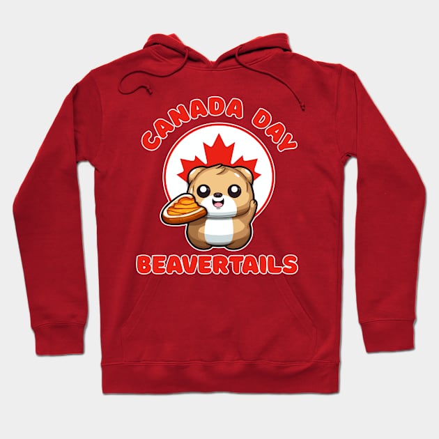 Canada Day Funny Kawaii Beavertails Hoodie by DanielLiamGill